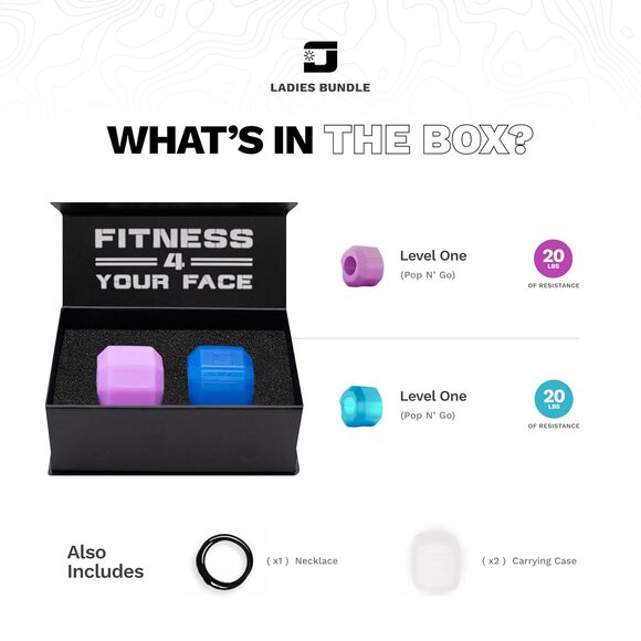 Jawzrsize Women Jaw Exerciser Set, Face Toner, Double Chin Reducer, Neck Fitness - Picture 2 of 14